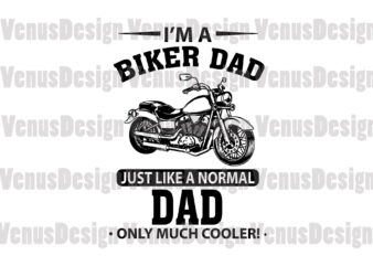 Im A Biker Papa Just Like A Normal Dad Only Much Cooler Svg t shirt design for sale