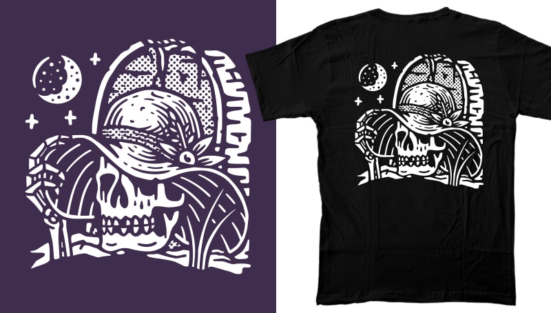 t-shirt vector 40 Skulls & Skeletons Design / Tattoo Art