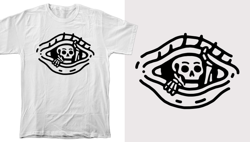 t-shirt vector 40 Skulls & Skeletons Design / Tattoo Art