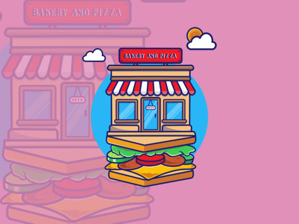 Bakery and cake shop t-shirt design