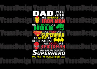 Dad You Are As Smart As Iron Man Svg, Fathers Day Svg