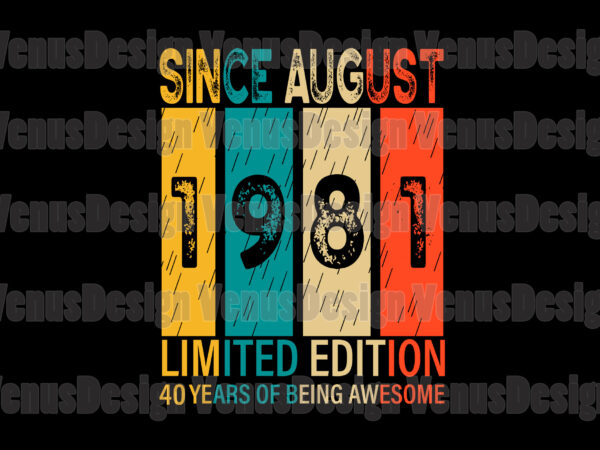 Since august 1981 limited edition 40 years of being awesome editable design