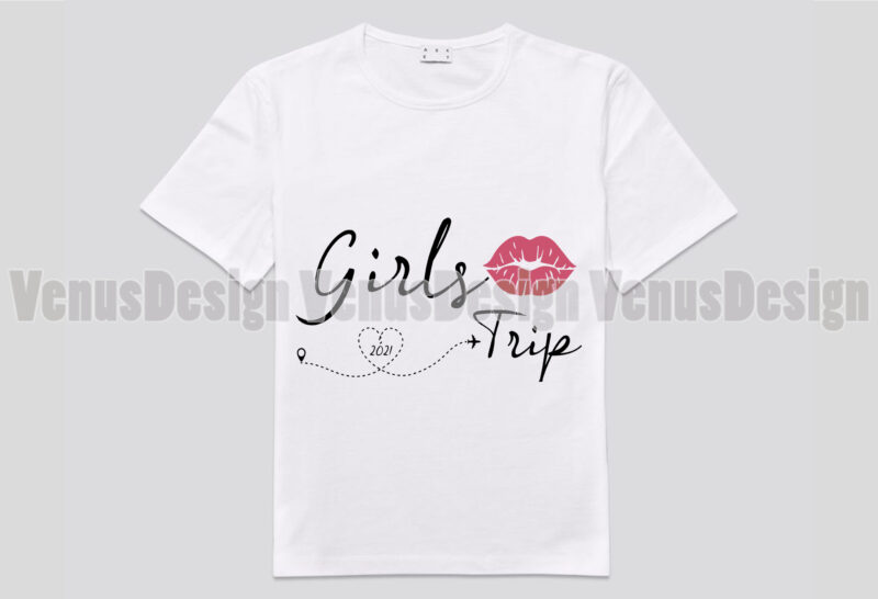 Girls Trip 2021 Flight Editable Design