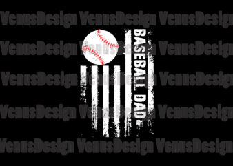 Baseball Dad American Flag Svg t shirt template