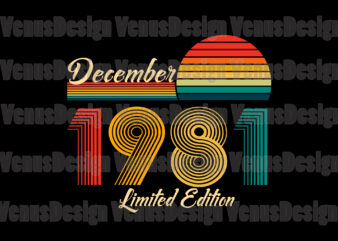 December 1981 Limited Edition 40th Birthday Editable Design