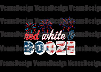 Red White And Booze 4th Of July Editable Design
