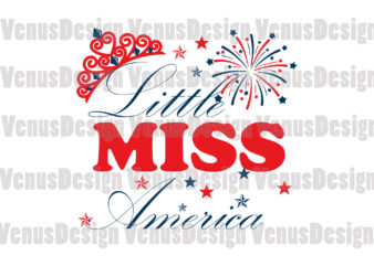 Little Miss Firecracker 4th Of July Editable Design