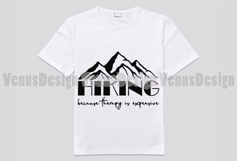 Free Hiking because therapy is expensive editable design