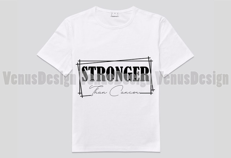Free Stronger than cancer editable design
