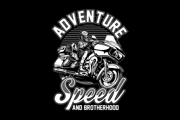 Adventure ride t shirt vector