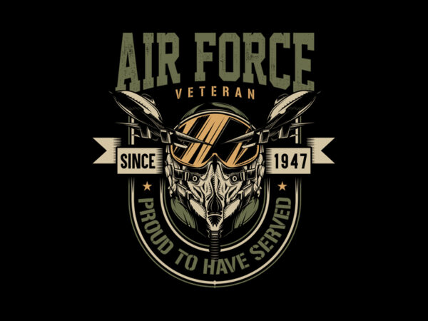 Air force veteran t shirt vector