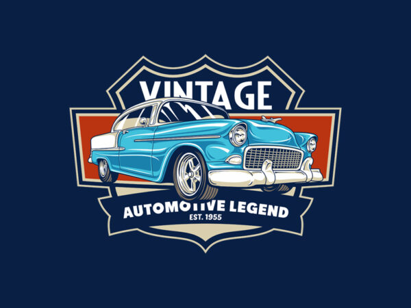 Automotive legend t shirt vector