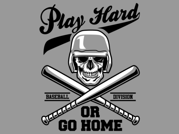 Baseball play hard t shirt template