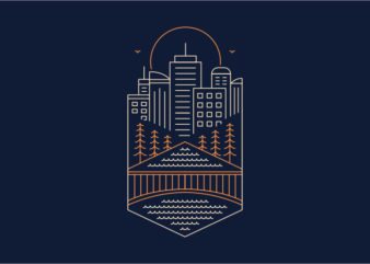 Urban and Nature t shirt vector graphic