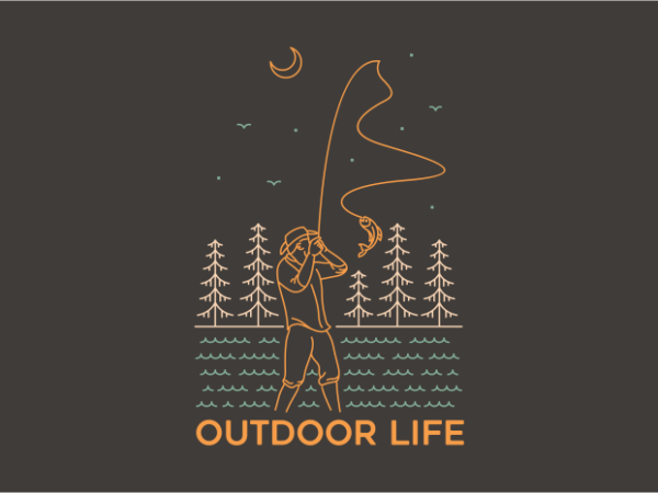 Outdoor life 1 t shirt design online
