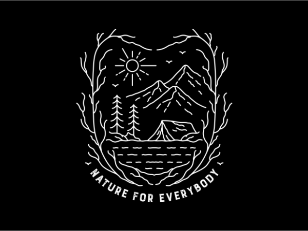 Nature for everybody 3 T shirt vector artwork
