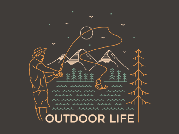 Outdoor life 3 t shirt design online