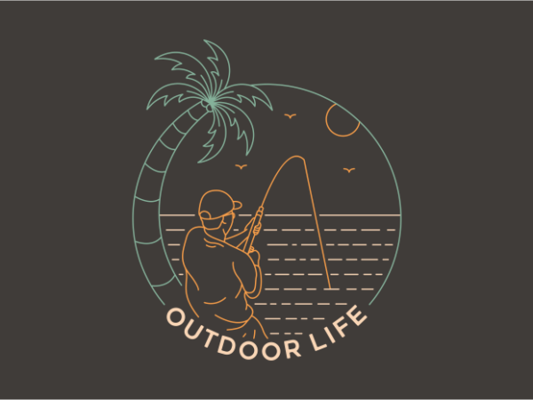 Outdoor life 2 t shirt design online
