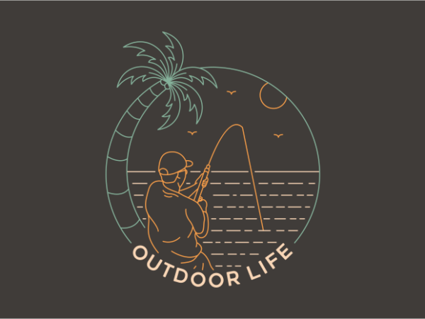 Outdoor life 2 t shirt design online Outdoor life 2 t shirt design online