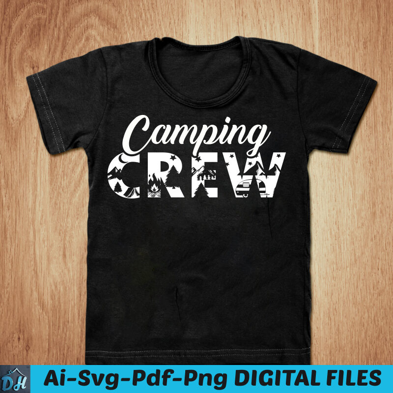 Camping Crow t-shirt design, Camping shirt, Camper shirt, Mountain tshirt, Adventure tshirt, Funny Camping tshirt, Camping sweatshirts & hoodies