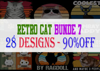 Cat Bundle Part 7 – 28 Design -90% OFF