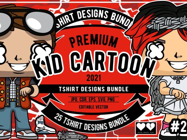 25 kid cartoon tshirt designs bundle #21