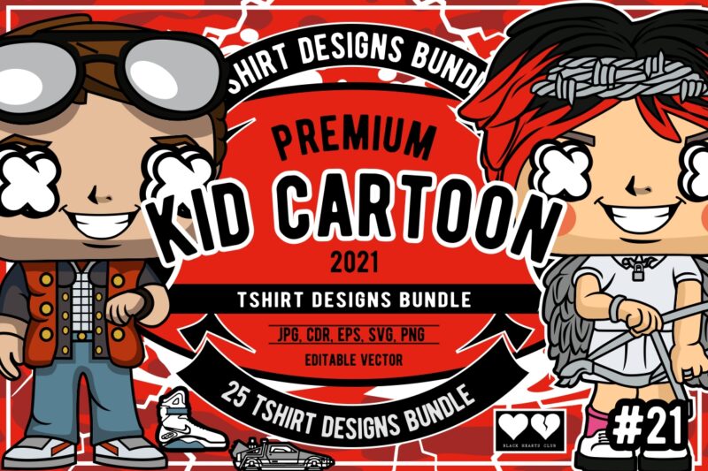 25 kid cartoon tshirt designs bundle #21