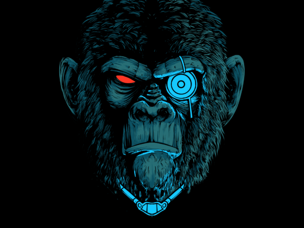 Cyberkong t shirt vector file