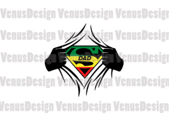 Super Black Dad Editable Design