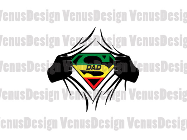Super black dad editable design