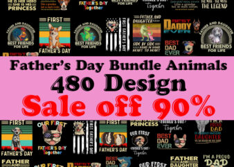 Father’s day Bundle Animals 480 Design PNG, Dad PNG, Dog PNG, Elephant PNG, Lion PNG, Llama PNG Instant Download