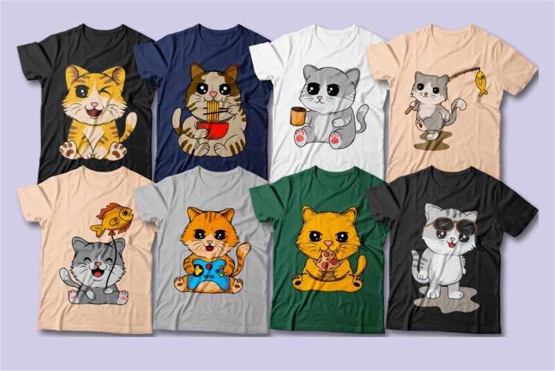cute cat t shirt design