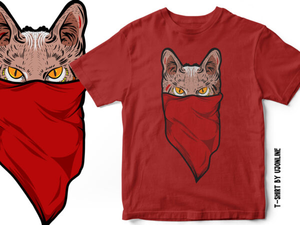 Gangster cat t-shirt design, cat lover, cat designs, cat t shirt design, cat illustration, cat face vector, cat vector, cat svg, cat artwork, cat t shirt design