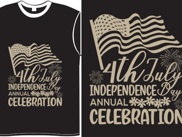 4th july independence day- vector typography t-shirt design include print ready png file