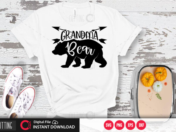 Grandma bear svg design,cut file design