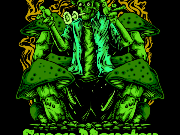 Green monster t shirt design template