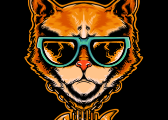 Hipster cat graphic t shirt