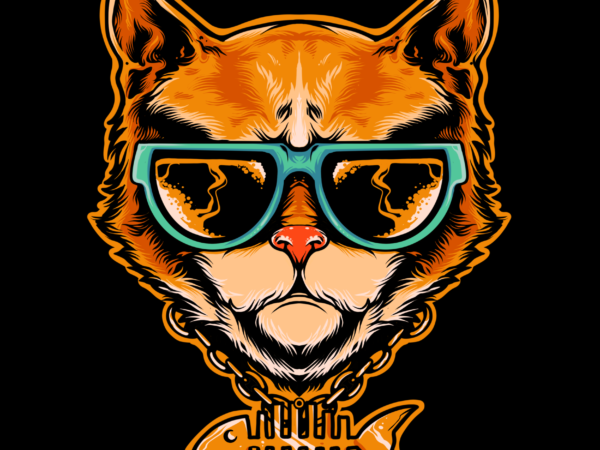 Hipster cat graphic t shirt