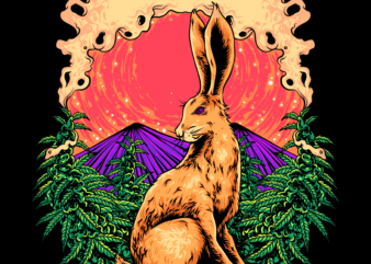 Holly rabbit graphic t shirt