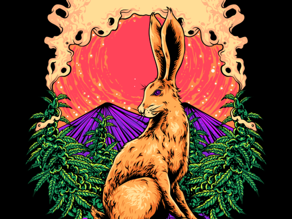 Holly rabbit graphic t shirt