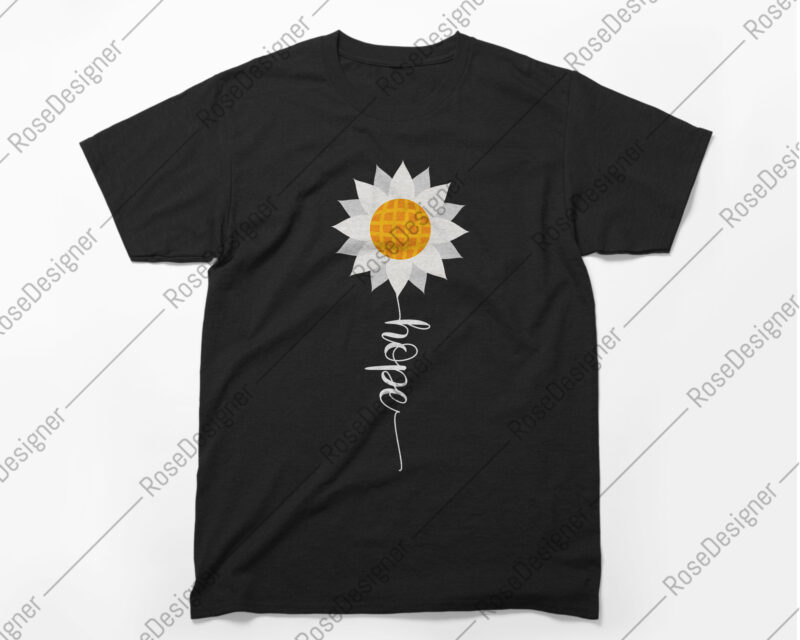 Hope typography t-shirt-design,-Flower,-typography,-faith,-love,-Vector-Design