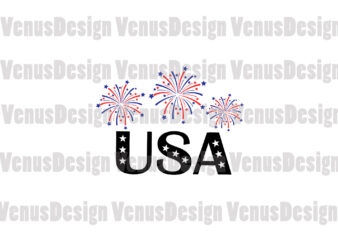 Usa 4th Of July Fireworks Editable Design