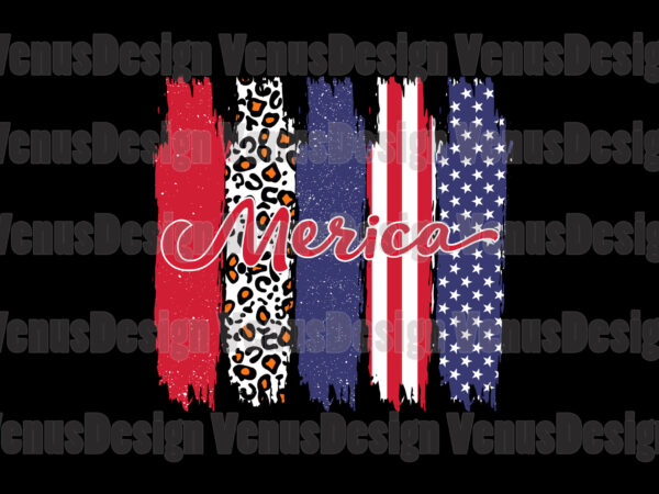 Merica american flag pattern editable design