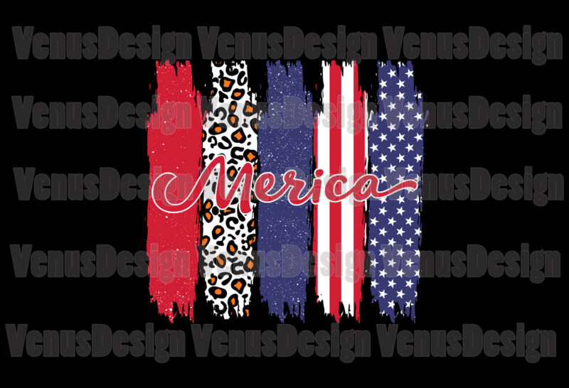 Merica American Flag Pattern Editable Design
