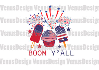 Boom Yall 4th Of July Fireworks Popsicles Editable Design