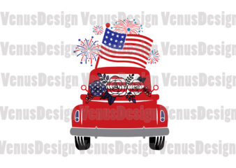 4th Of July Truck Editable Design