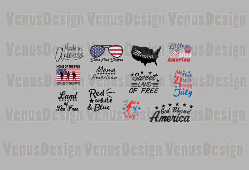 Best Selling 4th Of July Editable Designs