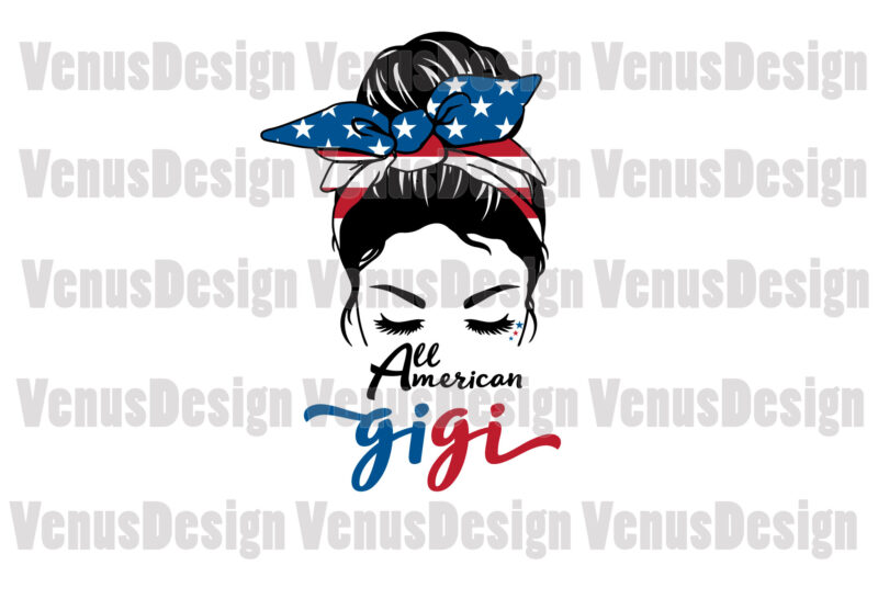 All American Gigi 4th Of July Editable Design