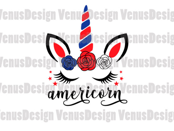 4th of july americorn editable design