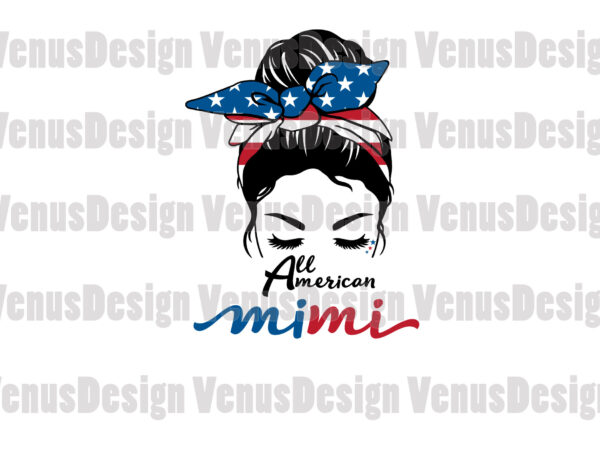 All american mimi 4th of july editable design